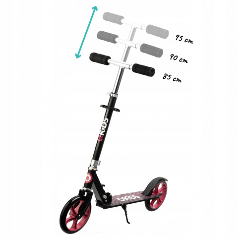 WEISS Qkids Duża hulajnoga dwukołowa do 100 kg - różowa 2