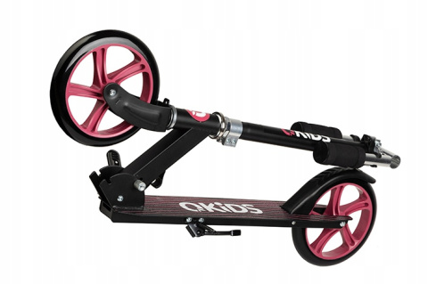 WEISS Qkids Duża hulajnoga dwukołowa do 100 kg - różowa 2