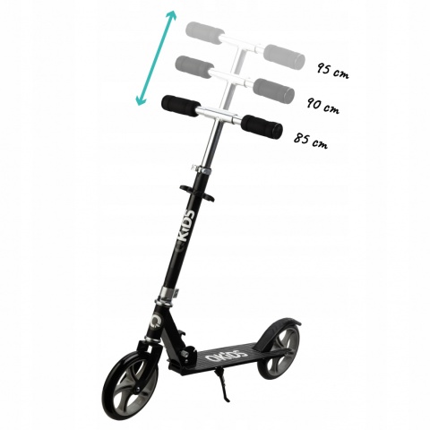 WEISS Qkids Duża hulajnoga dwukołowa do 100 kg - szara