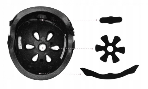 MIMI MoMi Kask dziecięcy ochronny 47-58 cm - biały