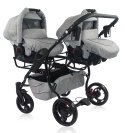 SOLAR DUO S 3w1 KacBru wózek dla bliźniąt, jeden obok drugiego z fotelikami 0m+ Polski Produkt - 01