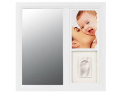 Baby Art Lustro z ramką na zdjęcie + odcisk rączki lub nóżki Mirror Print Frame kod.34120083