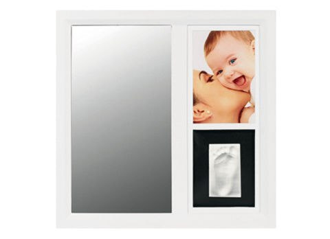 Baby Art Lustro z ramką na zdjęcie + odcisk rączki lub nóżki Mirror Print Frame kod.34120083