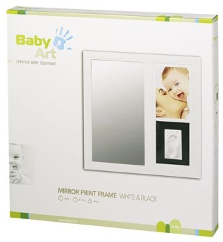 Baby Art Lustro z ramką na zdjęcie + odcisk rączki lub nóżki Mirror Print Frame kod.34120083