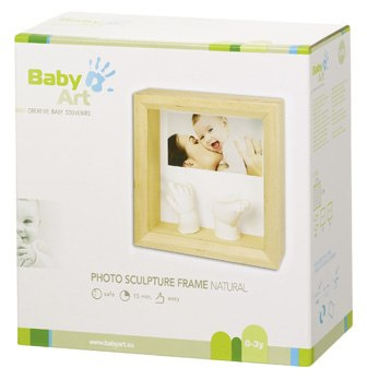 Baby Art Odlew 3D rączki lub nóżki Ramka Natural Photo Sculpture Frame kod.34120081
