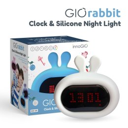 InnoGIO Silikonowa lampka nocna z budzikiem GIOrabbit GIO-135