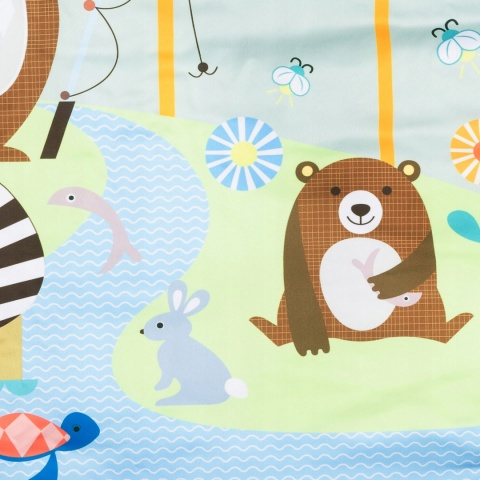 QKIDS FOR-REST Mata edukacyjna Kojec z zabawkami - szara