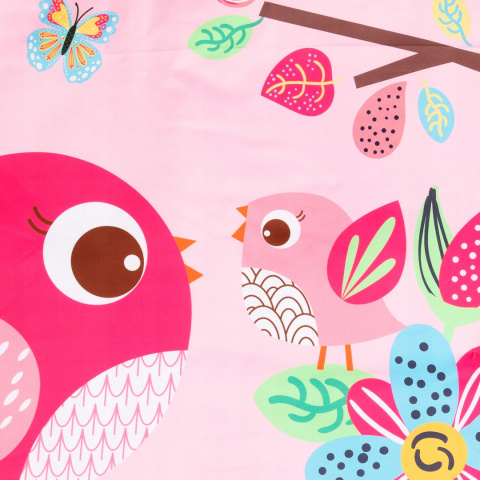 QKIDS MILAY mata edukacyjna z zabawkami - różowa