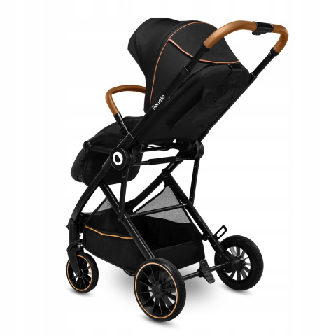 RIYA Lionelo Wózek wielofunkcyjny wersja spacerowa, duże koła - BLACK ONYX