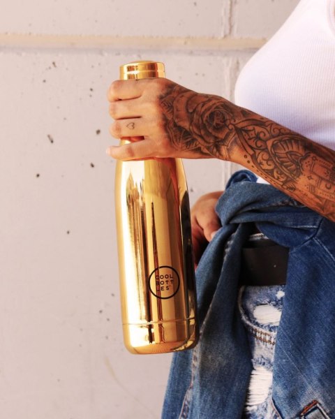 Cool Bottles Butelka termiczna 500 ml Double cool Chrome Gold