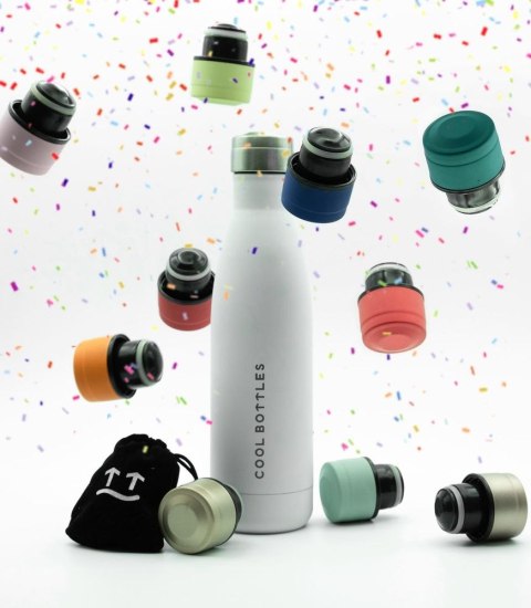 Cool Bottles Zakrętka 260-350-500 ml Metallic Rose