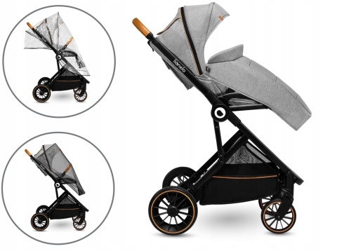 RIYA 2w1 Lionelo Wózek wielofunkcyjny z gondolą - Grey Stone