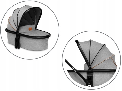 RIYA 2w1 Lionelo Wózek wielofunkcyjny z gondolą - Grey Stone