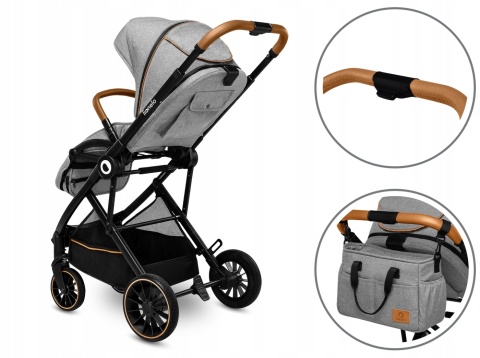 RIYA 2w1 Lionelo Wózek wielofunkcyjny z gondolą - Grey Stone