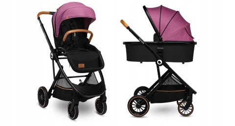 RIYA 2w1 Lionelo Wózek wielofunkcyjny z gondolą - Pink Violet