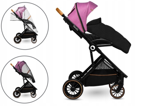 RIYA 2w1 Lionelo Wózek wielofunkcyjny z gondolą - Pink Violet