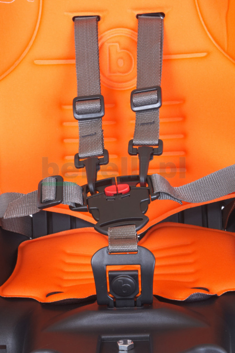 Bellelli TIGER RELAX B-Fix Fotelik rowerowy mocowany do ramy z regulacją oparcia - Black/Orange Sahara