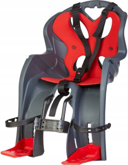 HTP Design LUIGINO przedni fotelik rowerowy mocowany na ramę - szary