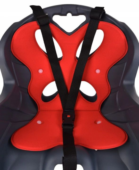 HTP Design LUIGINO przedni fotelik rowerowy mocowany na ramę - szary