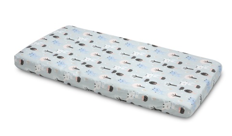 Prześcieradło drukowane miła w dotyku bawełna Sensillo 120x60 cm - JELONKI