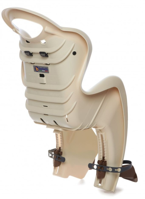 Bellelli MR FOX RELAX Fotelik rowerowy mocowany do ramy z regulacją oparcia - Beige Vintage