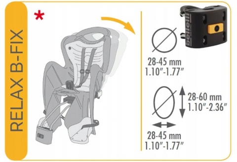 Bellelli SUMMER CLAMP Fotelik rowerowy mocowany do bagażnika