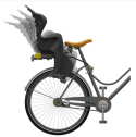 Bellelli TIGER RELAX B-Fix Fotelik rowerowy mocowany do ramy z regulacją oparcia - Bubbles Limited Edition