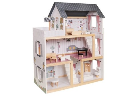 Domek Drewniany Luna Trzy Piętra Biały 78 cm