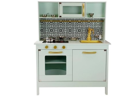 Kuchnia Drewniana Emma Miętowa Nierdzewne Akcesoria Kuchenne