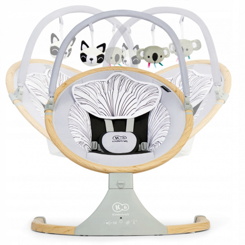 LUMI Kinderkraft Elektryczny leżaczek bujaczek 2w1 - Szary