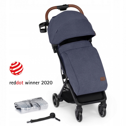 NUBI Kinderkraft Lekki kompaktowy wózek spacerowy 7 kg - Czarny