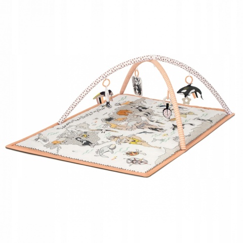 TIPPY Kinderkraft Mata edukacyjna 3w1 z namiotem Tipi