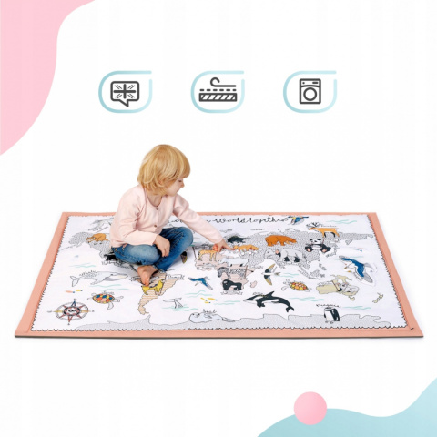 TIPPY Kinderkraft Mata edukacyjna 3w1 z namiotem Tipi