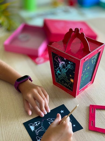 Zestaw Kreatywny Zdrapka Lampion