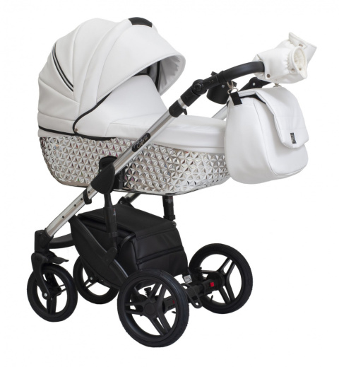 EUFORIA Premium Silver 3w1 Paradise Baby wózek wielofunkcyjny z fotelikiem KITE 0-13kg Polski Produkt - kolor 03