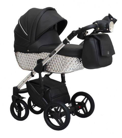 EUFORIA Premium Silver 3w1 Paradise Baby wózek wielofunkcyjny z fotelikiem KITE 0-13kg Polski Produkt - kolor 04