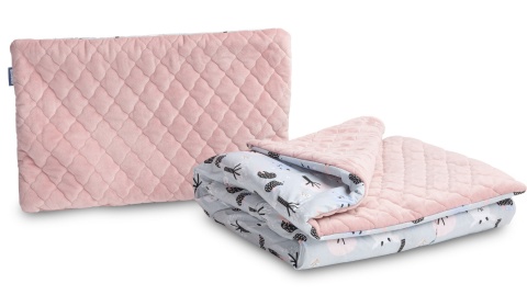 Komplet pościeli dla starszaka Plusz Karo 135x100 60x40 Sensillo - JELONKI