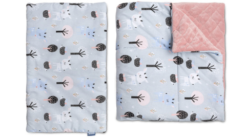 Komplet pościeli dla starszaka Plusz Karo 135x100 60x40 Sensillo - JELONKI