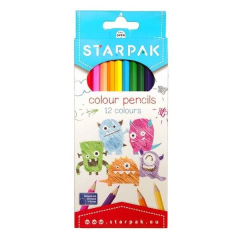 Kredki ołówkowe 12 kolorów 438366 STARPAK