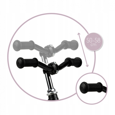 MoMi MOOV Rowerek biegowy magnezowa rama 2,8 kg - Różowy