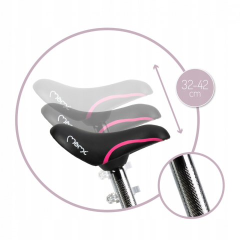 MoMi MOOV Rowerek biegowy magnezowa rama 2,8 kg - Różowy