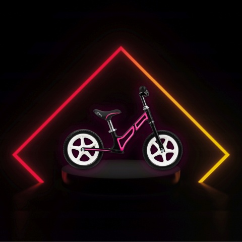 MoMi MOOV Rowerek biegowy magnezowa rama 2,8 kg - Różowy