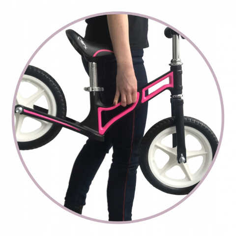 MoMi MOOV Rowerek biegowy magnezowa rama 2,8 kg - Różowy