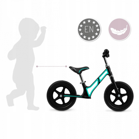 MoMi MOOV Rowerek biegowy magnezowa rama 2,8 kg - Turkusowy