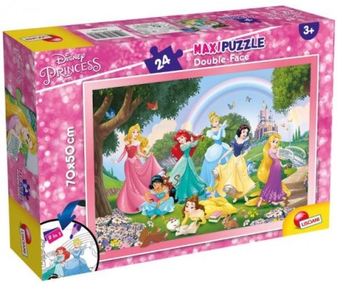 Puzzle dwustronne Maxi 24 elementy Princess. Księżniczki 74082 LISCIANI