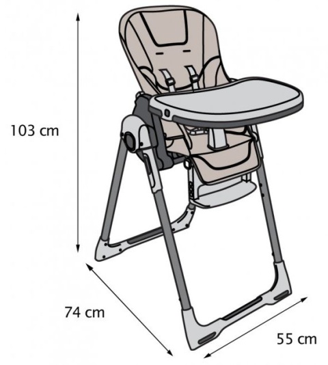 Vision Renolux krzesełko do karmienia - Terracotta