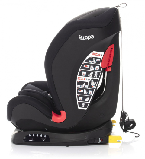 CARRERA FIX 2 Zopa 9-36 kg dziecięcy fotelik samochodowy z IsoFix - NIght Black