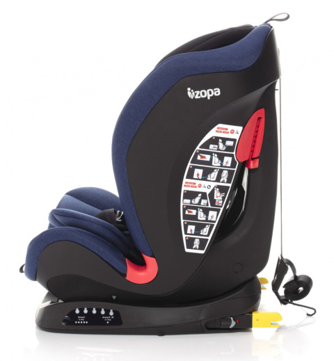 CARRERA FIX 2 Zopa 9-36 kg dziecięcy fotelik samochodowy z IsoFix - Twilight Blue