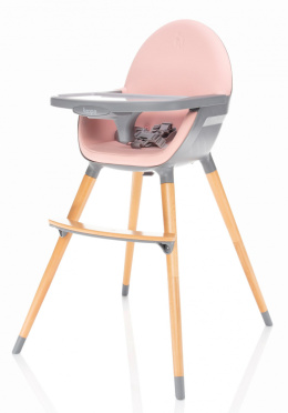 DOLCE Zopa krzesełko do karmienia dla dzieci od 6 miesiąca do 15 kg - Blush Pink/Grey