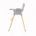DOLCE Zopa krzesełko do karmienia dla dzieci od 6 miesiąca do 15 kg - Blush Pink/Grey